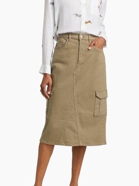 Rails Tan /Olive Cargo Midi Skirt - Women's Utility Skirt